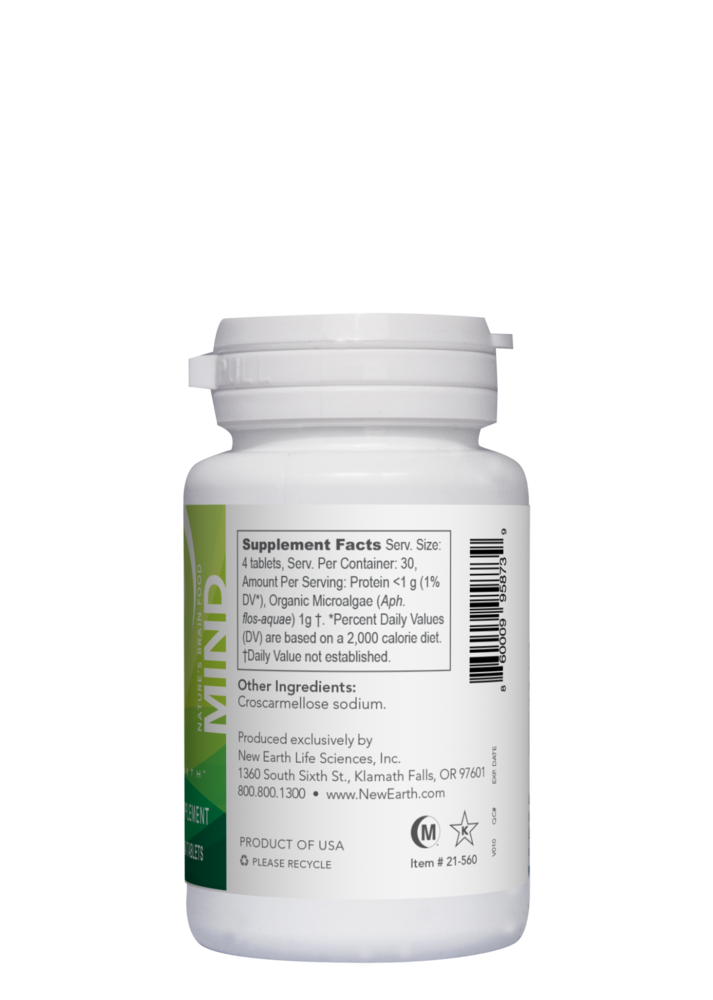 Mind Tablets Supplement Facts Label