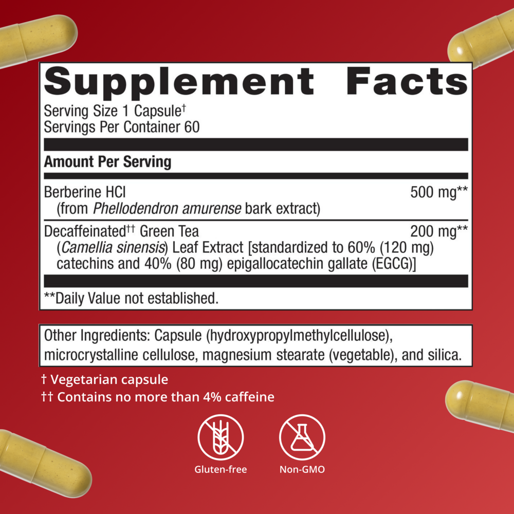 Berberine GT Supplement Facts Label