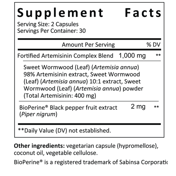 ArteMax Supplement Facts Label