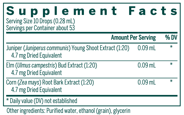 Renal-gen Supplement Facts Label