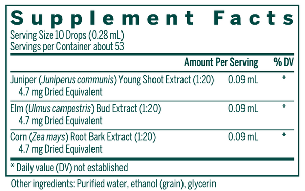 Renal-gen Supplement Facts Label
