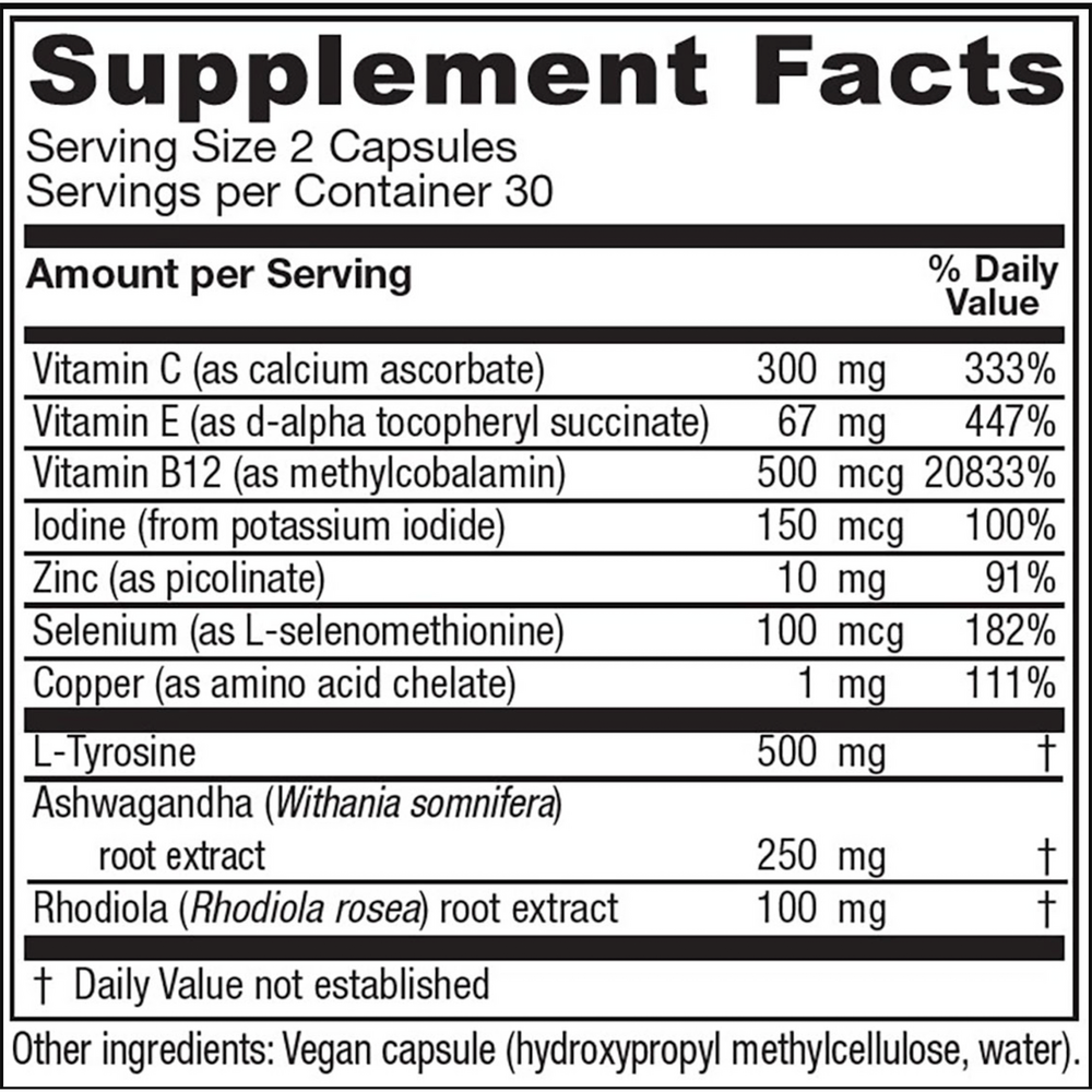 ThyroFem Supplement Facts Label