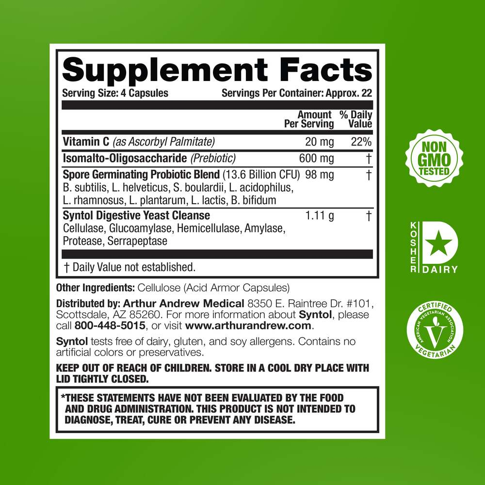 Syntol AMD Supplement Facts Label