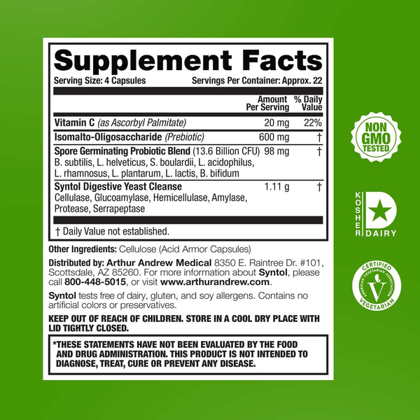 Syntol AMD Supplement Facts Label