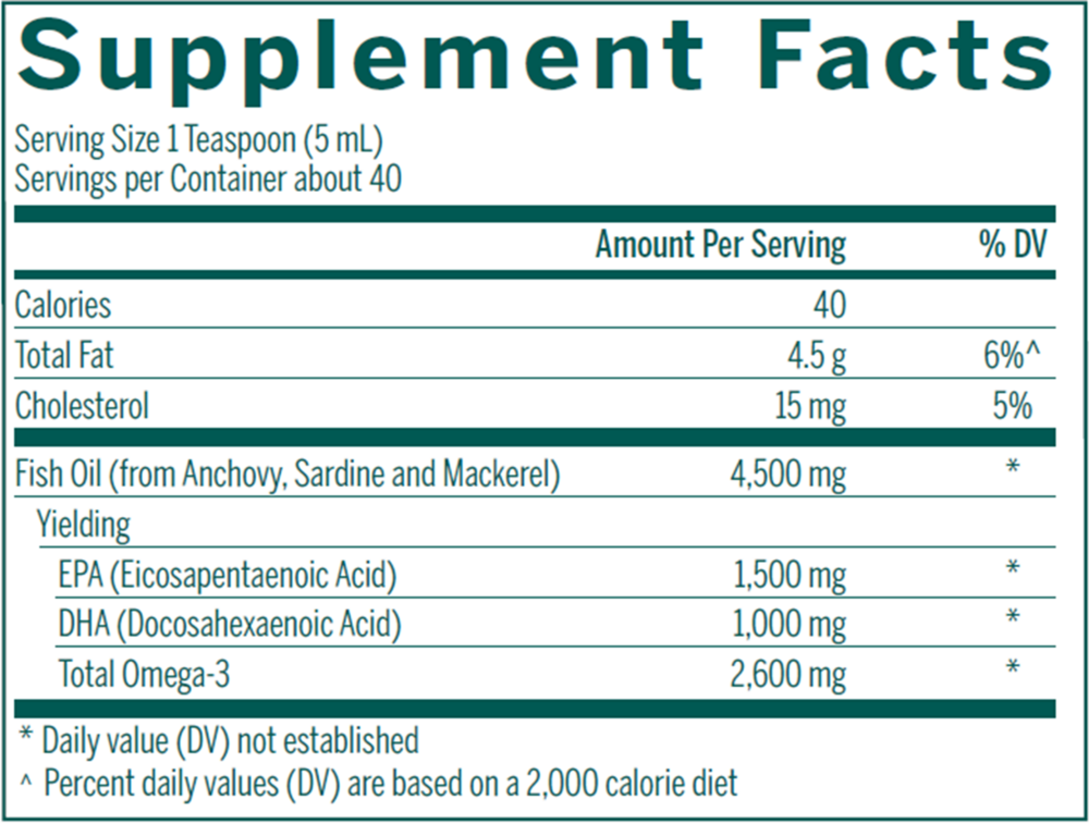 SUPER EFA FORTE LIQUID Supplement Facts Label