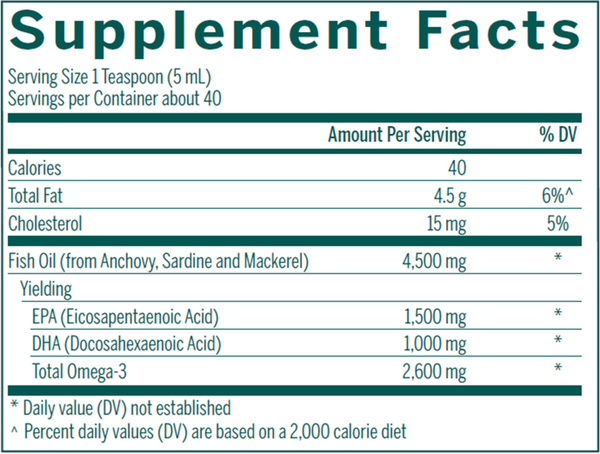 SUPER EFA FORTE LIQUID Supplement Facts Label