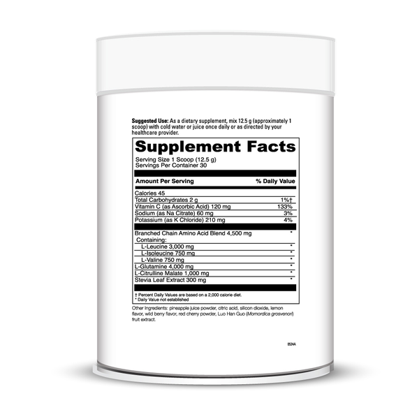 Maxi-BCAA Supplement Facts Label
