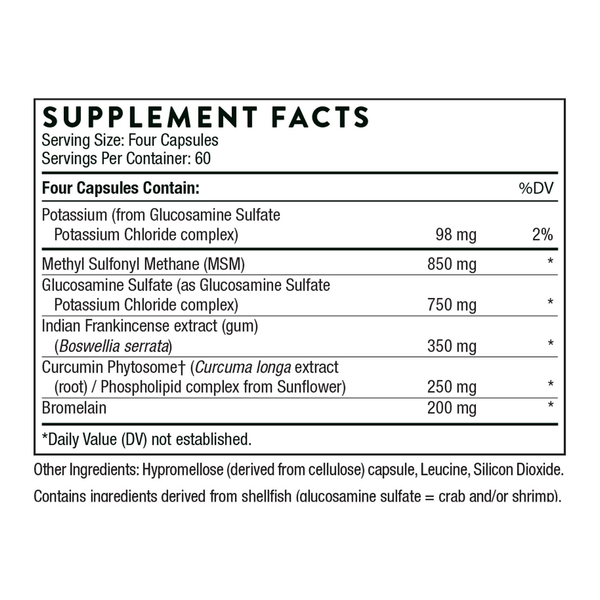 Joint Support Nutrients (formerly AR-Encap) Supplement Facts Label