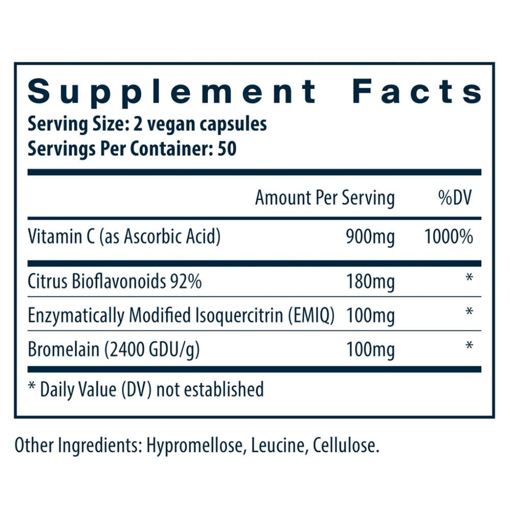 Aller-C Supplement Facts Label
