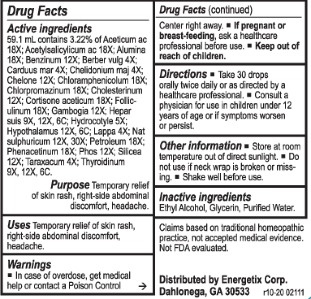 Hepata-Chord Supplement Facts Label