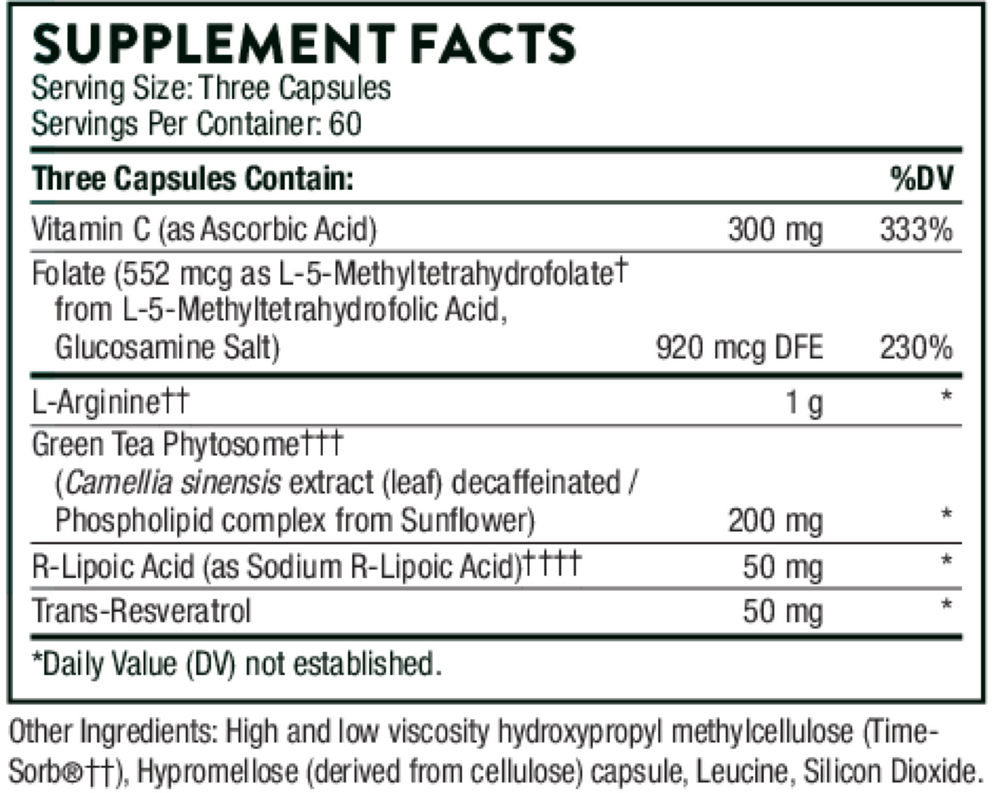 L-Arginine Plus Supplement Facts Label