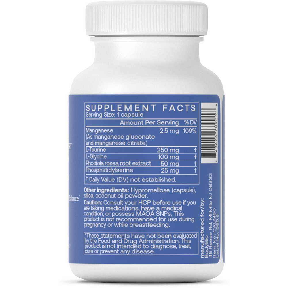 Calm Supplement Facts Label