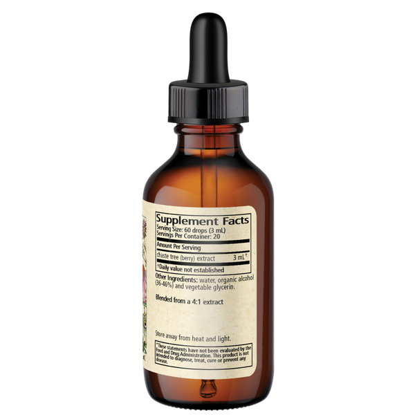 Vitex/Chaste Tree Supplement Facts Label