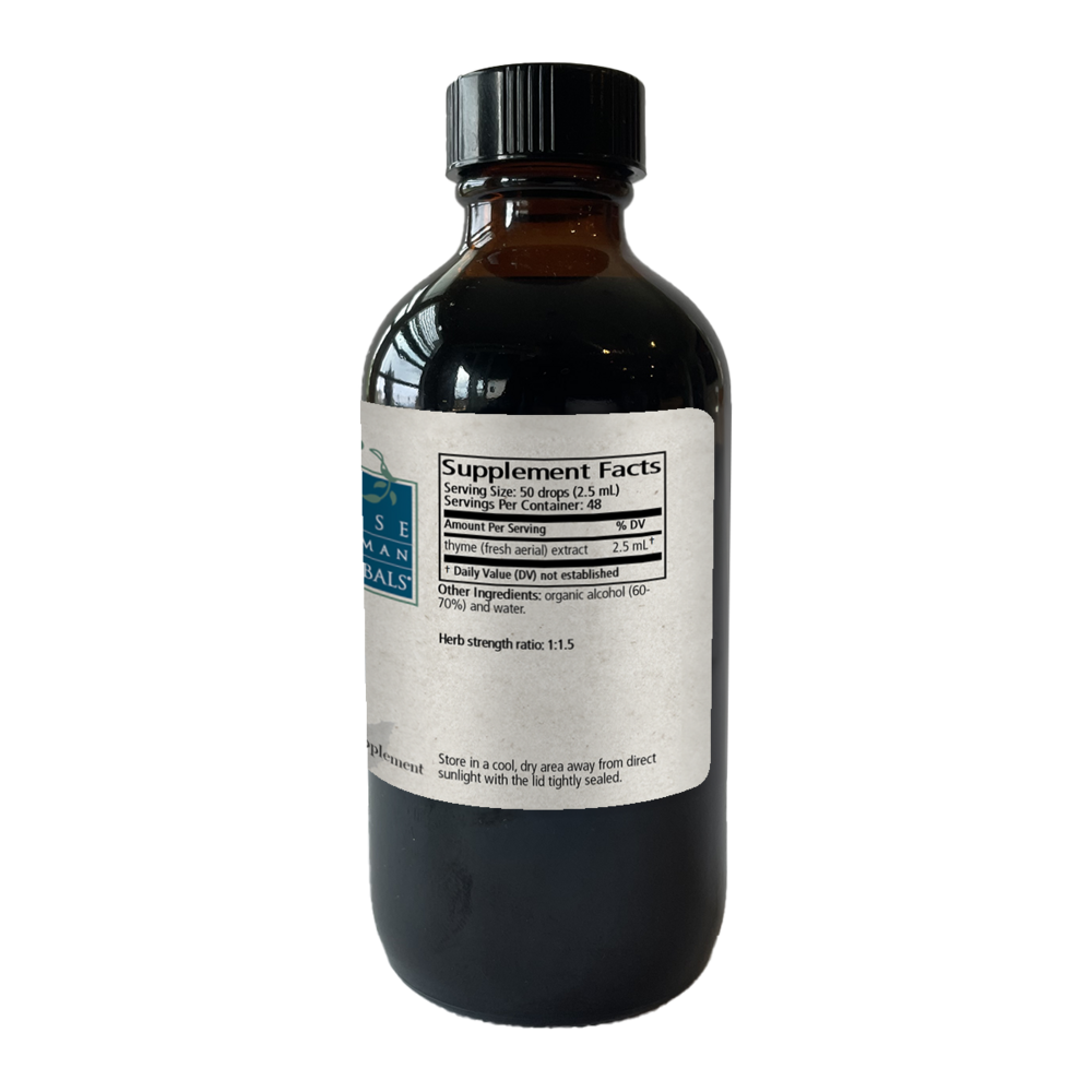 Thymus/thyme 4 oz Supplement Facts Label