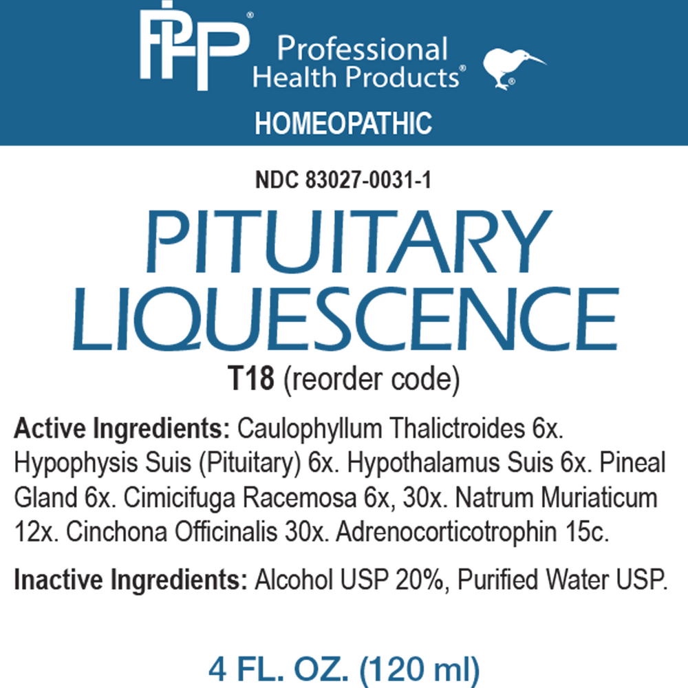Pituitary Liquescence Supplement Facts Label