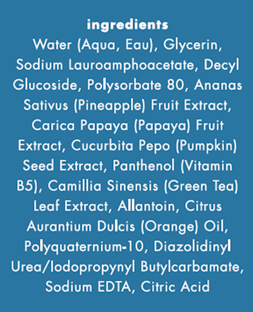 Flash Foam Cleanser Supplement Facts Label