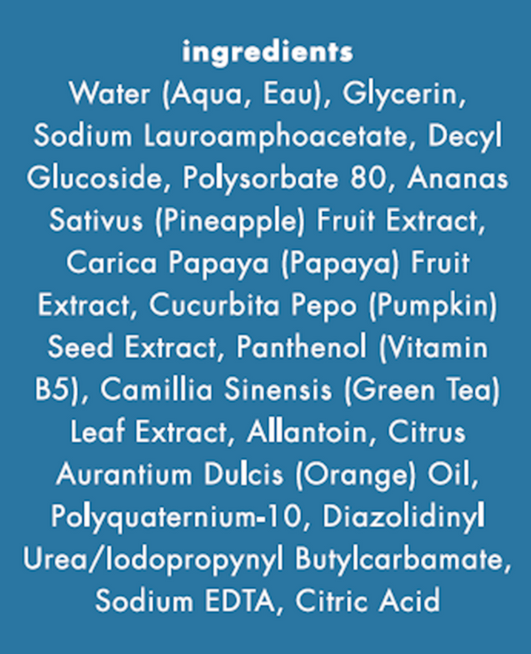 Flash Foam Cleanser Supplement Facts Label