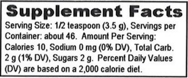Hawthorn Solid Extract Supplement Facts Label