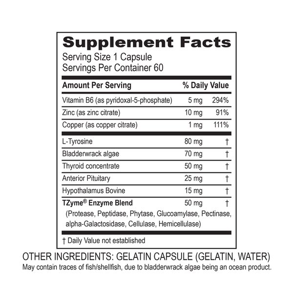 Thyroid Complex* Supplement Facts Label