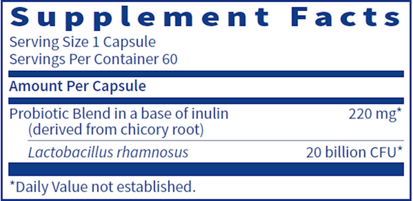 Ther-Biotic Factor 1 Supplement Facts Label