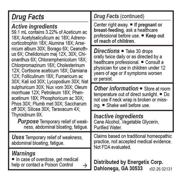 Lipo-Chord Supplement Facts Label