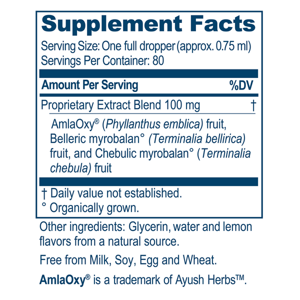 Trifal for Kids Supplement Facts Label