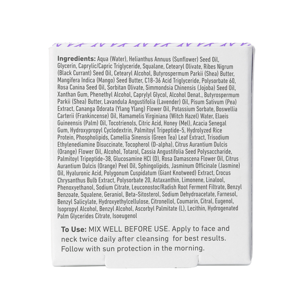 Supreme Polypeptide Cream Supplement Facts Label