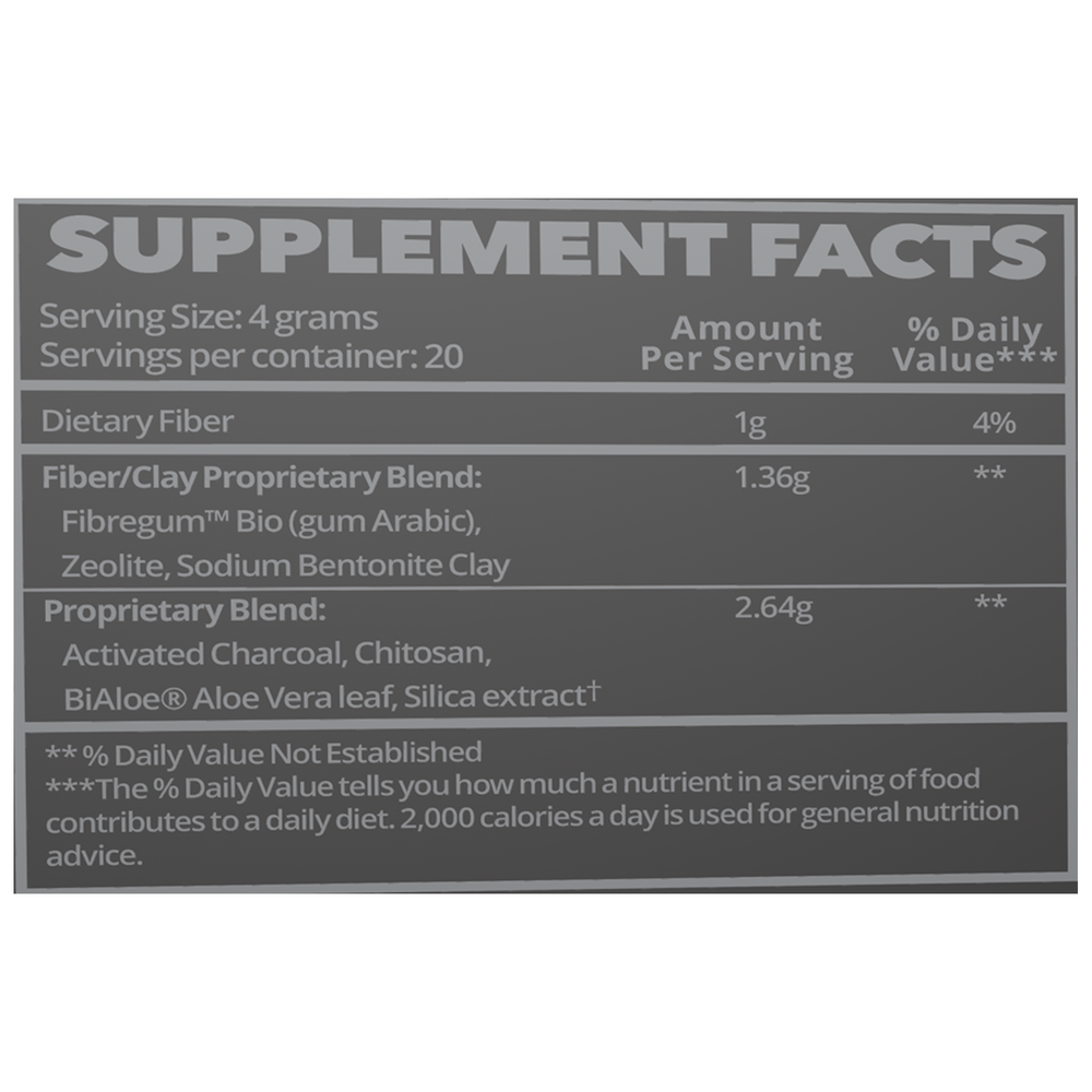 Ultra Binder® Stick Packs Supplement Facts Label