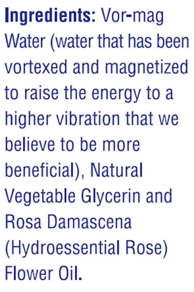 Rosewater & Glycerin Supplement Facts Label