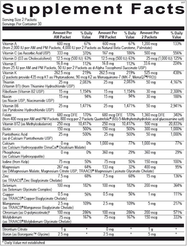Pro Bono Supplement Facts Label