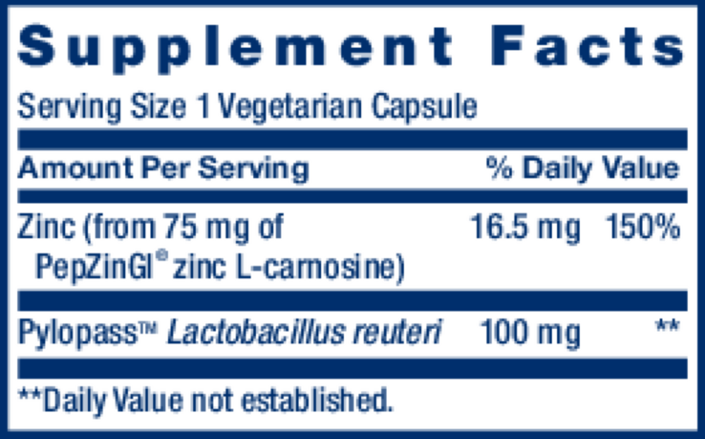 Gastro-Ease™ Supplement Facts Label