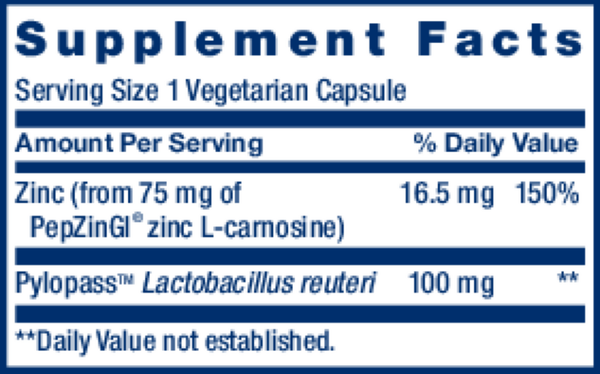 Gastro-Ease™ Supplement Facts Label