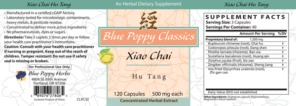Xiao Chai Hu Tang Supplement Facts Label