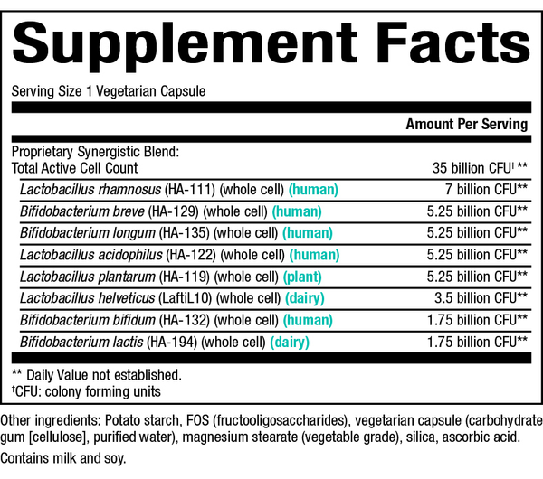 Ultimate Prob Seniors 35 Bil Supplement Facts Label