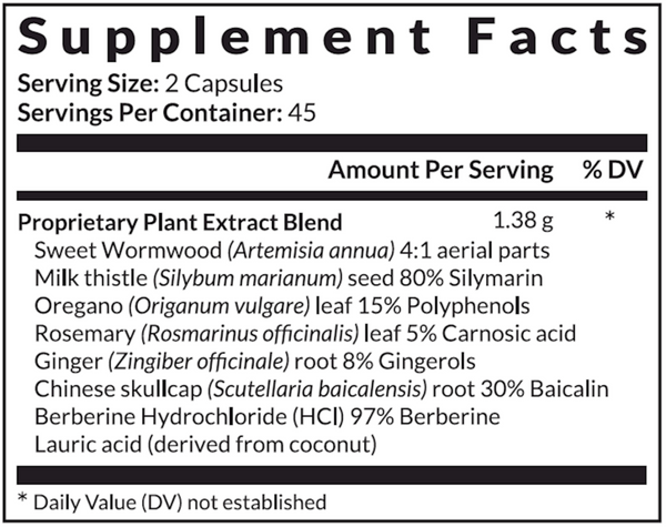 BACKORDER ONLY - ProEnt2 Plus Supplement Facts Label