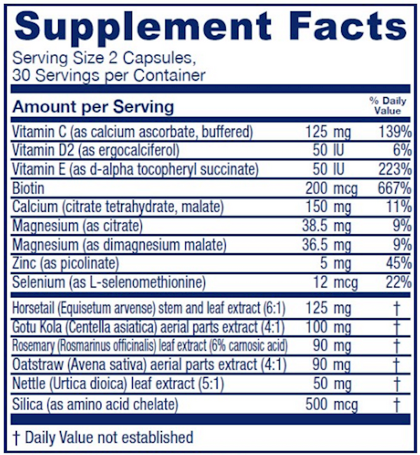 Luminous Supplement Facts Label