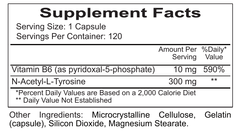 Norival Supplement Facts Label