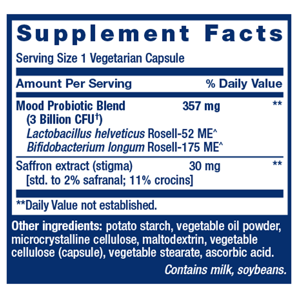 FLORASSIST®  Mood Improve Supplement Facts Label