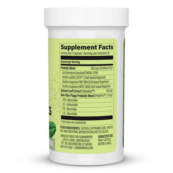 Soil-Based Probiotics Supplement Facts Label