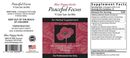 Supplement label — Peaceful Focus (liquid)