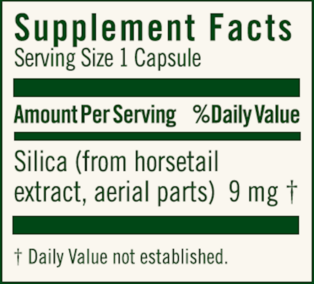 FloraSil Supplement Facts Label