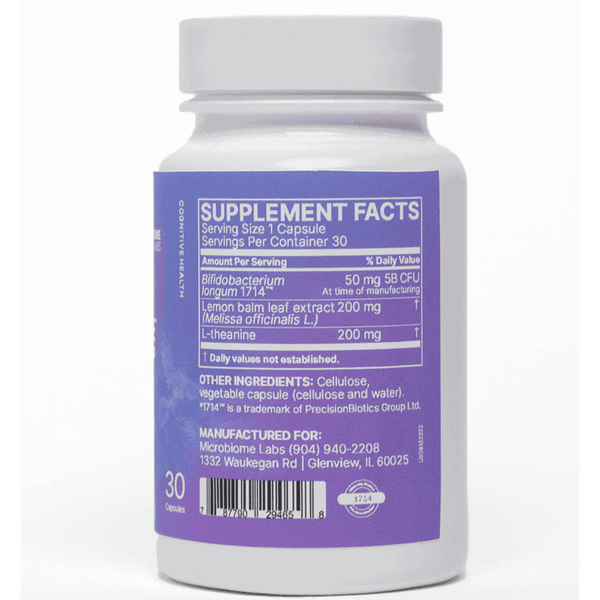 ZenBiome Sleep Supplement Facts Label
