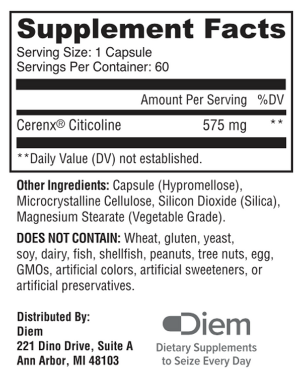 Brain Support+ Supplement Facts Label