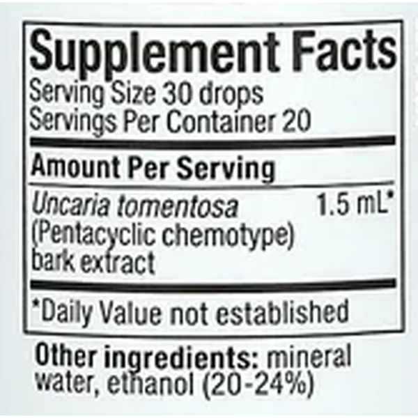 Samento Supplement Facts Label