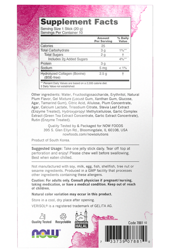 Collagen Jelly Beauty Complex Supplement Facts Label