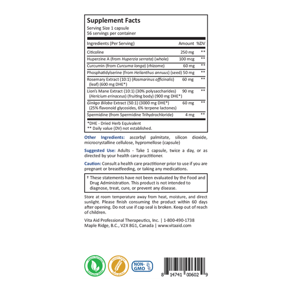 CogniForte Supplement Facts Label