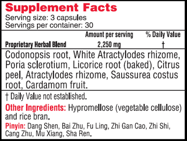 Six Gentlemen Supplement Facts Label