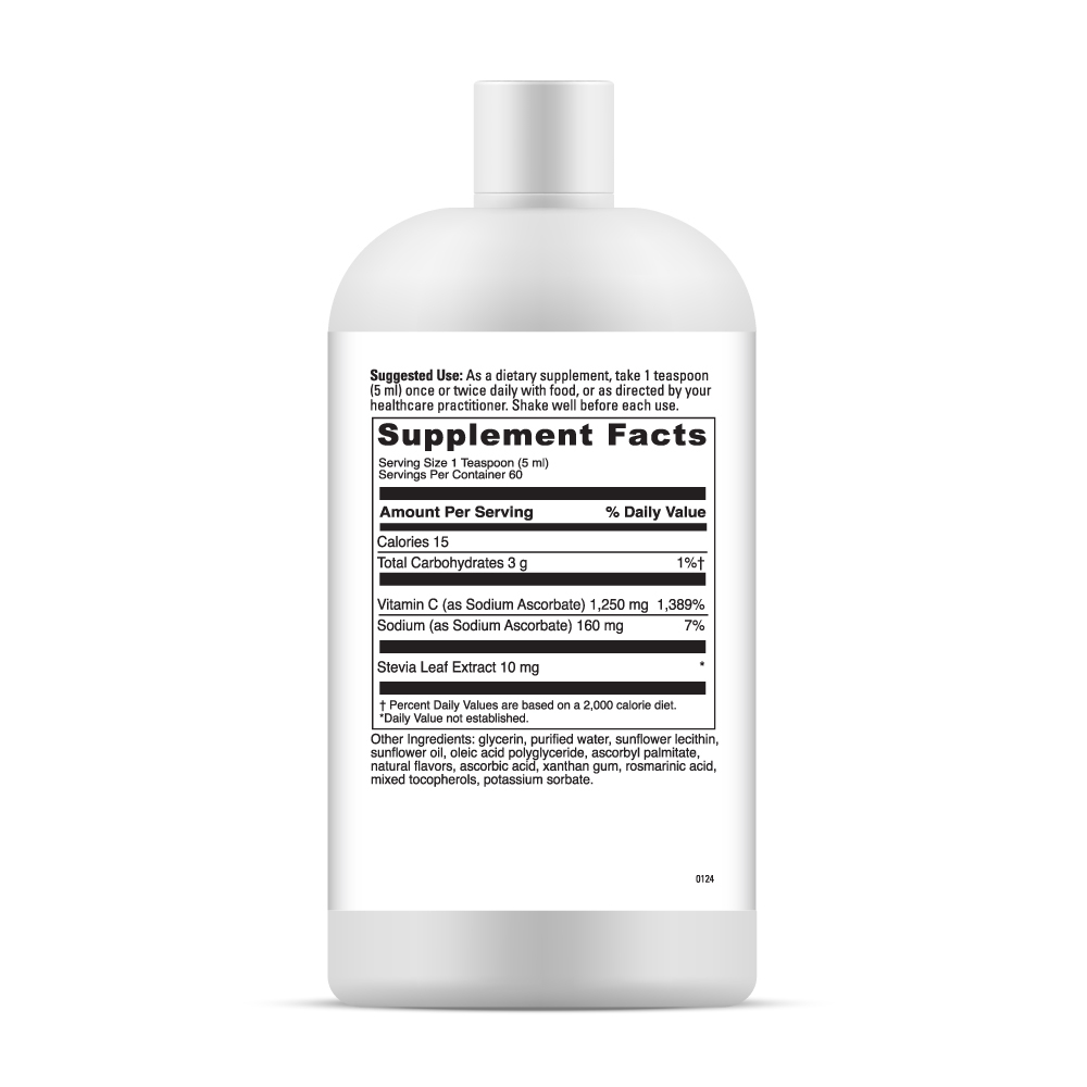 Liposomal C Supplement Facts Label