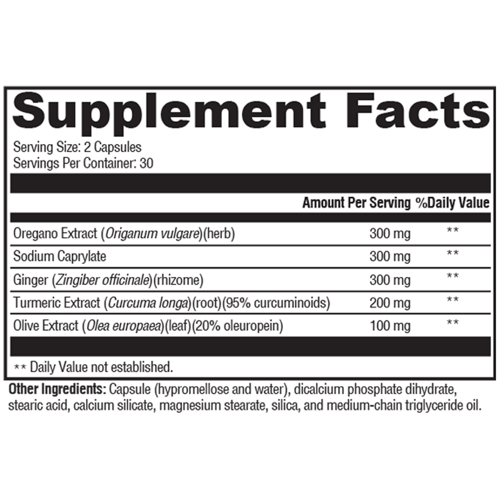 Candicidal™ Supplement Facts Label