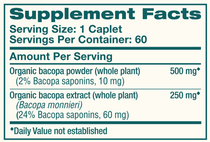 Bacopa Supplement Facts Label